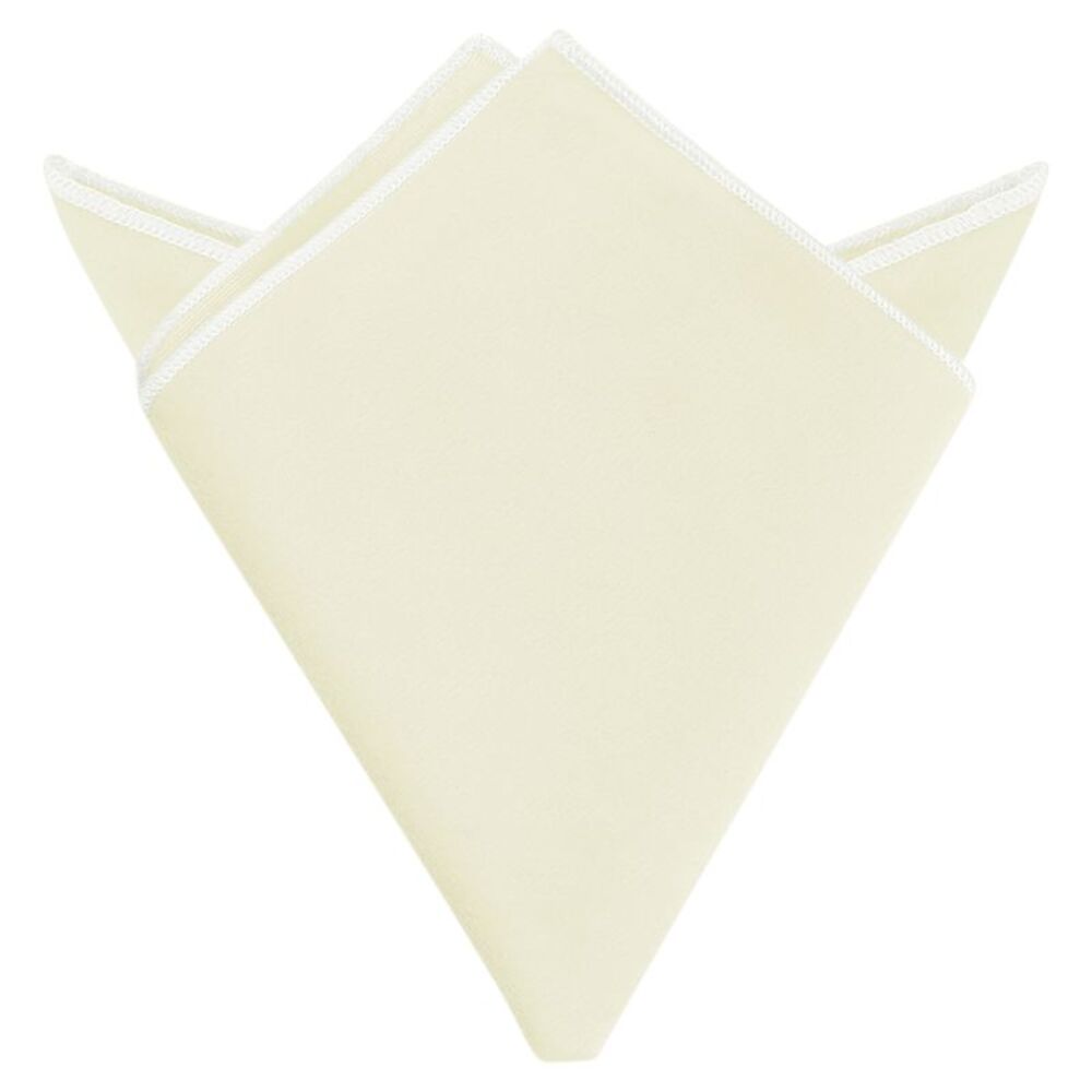 Velvet Self Fold Solid Color Pocket Square for Suit Formal Light Yellow